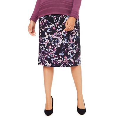 Eastex Cascading Blooms Pencil Skirt